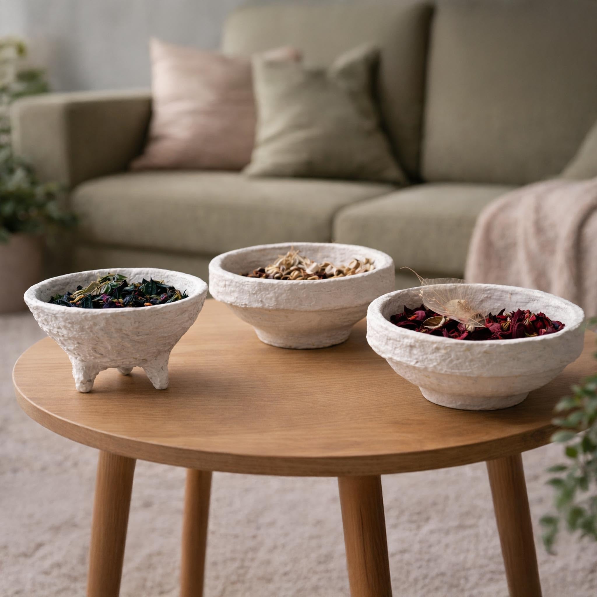 AALA INDIA Handmade Paper Mache Decorative Bowl Set