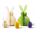Easter Honeycomb Bunny Decorations Set – Foldable 3D Paper Rabbit Ornaments with Magnetic Closure, Pastel Hanging Easter Eggs & Bunnies for Spring Home Décor, Easter Tree, Table Centrepiece.