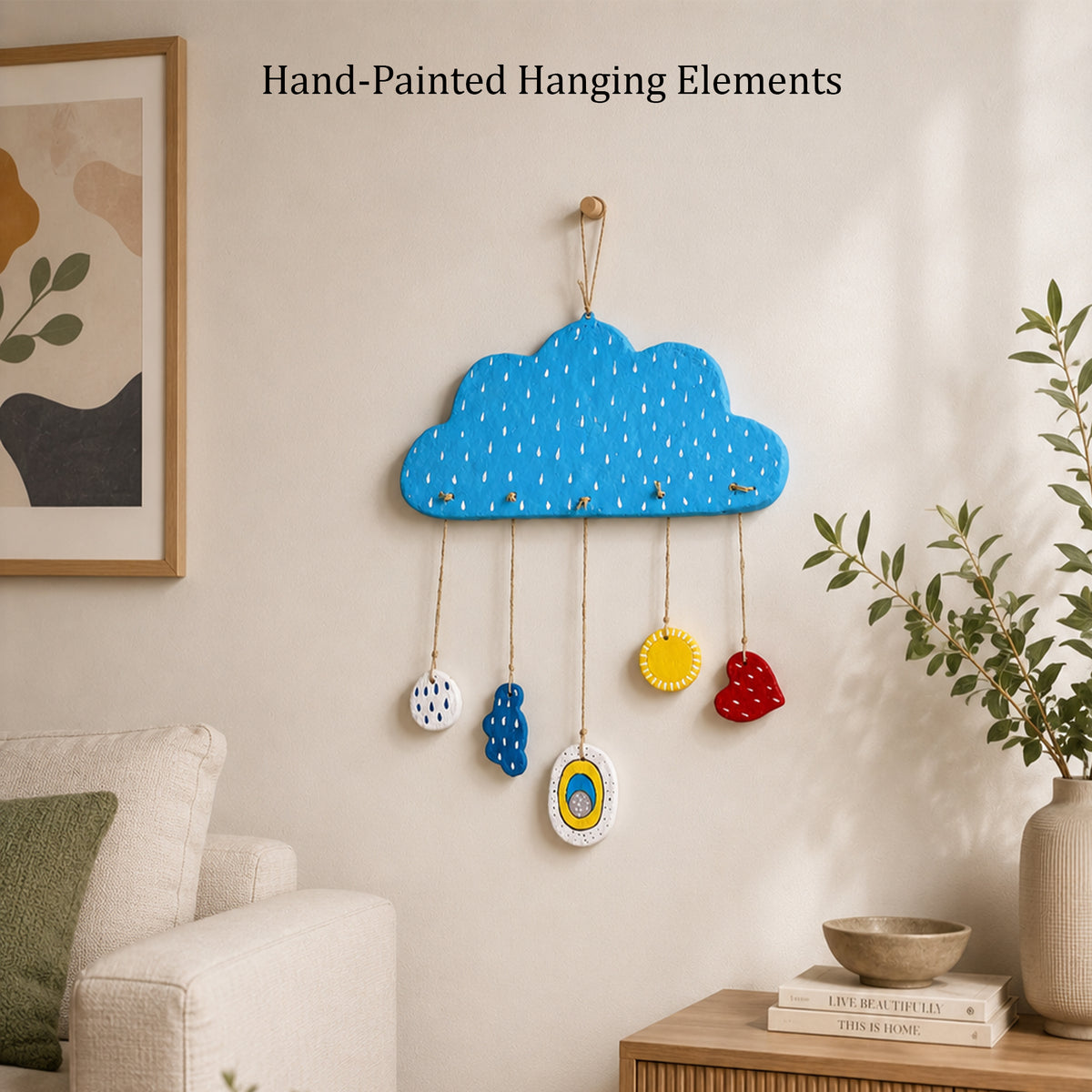 Handmade Cloud Wall Hanging | Colourful Wall Decor