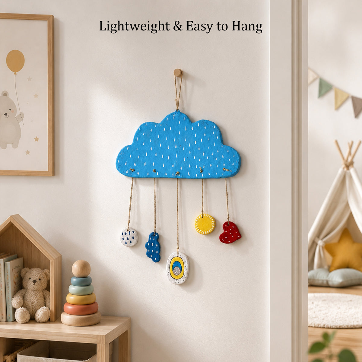 Handmade Cloud Wall Hanging | Colourful Wall Decor