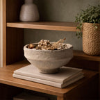 Set of 2 Handcrafted Paper Mache Decorative Bowls – Rustic Textured Potpourri Holders, Eco-Friendly Centrepiece Table Décor for UK & European Homes