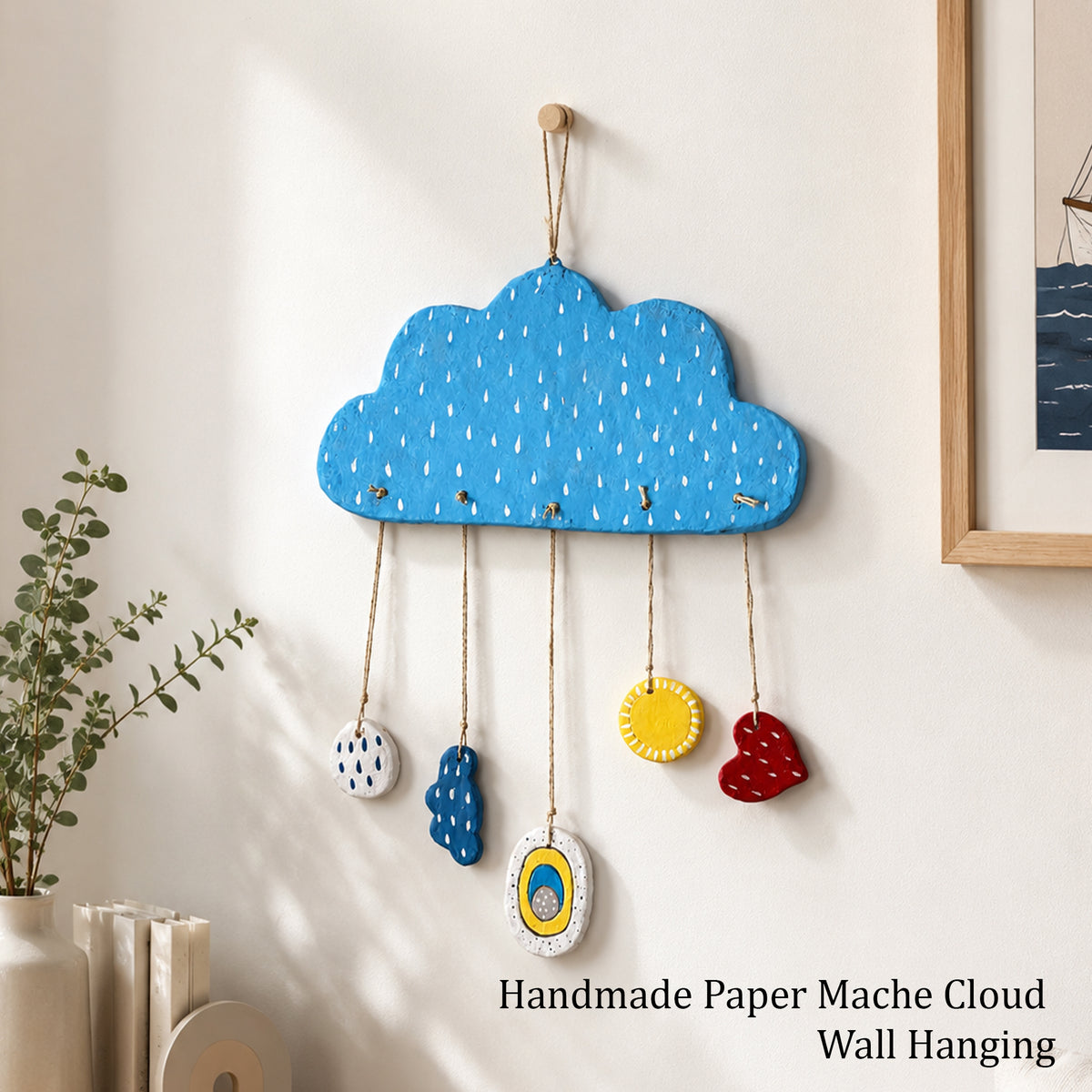 Handmade Cloud Wall Hanging | Colourful Wall Decor
