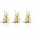 Honeycomb Paper Bunny Hanging Decorations – Set of 3 Easter Rabbit Ornaments for Spring Tree & Home Décor