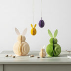 Easter Honeycomb Bunny Decorations Set – Foldable 3D Paper Rabbit Ornaments with Magnetic Closure, Pastel Hanging Easter Eggs & Bunnies for Spring Home Décor, Easter Tree, Table Centrepiece.