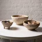 Handmade Papier-Mâché Potpourri & Decorative Bowl – Earth Tone | Aala India