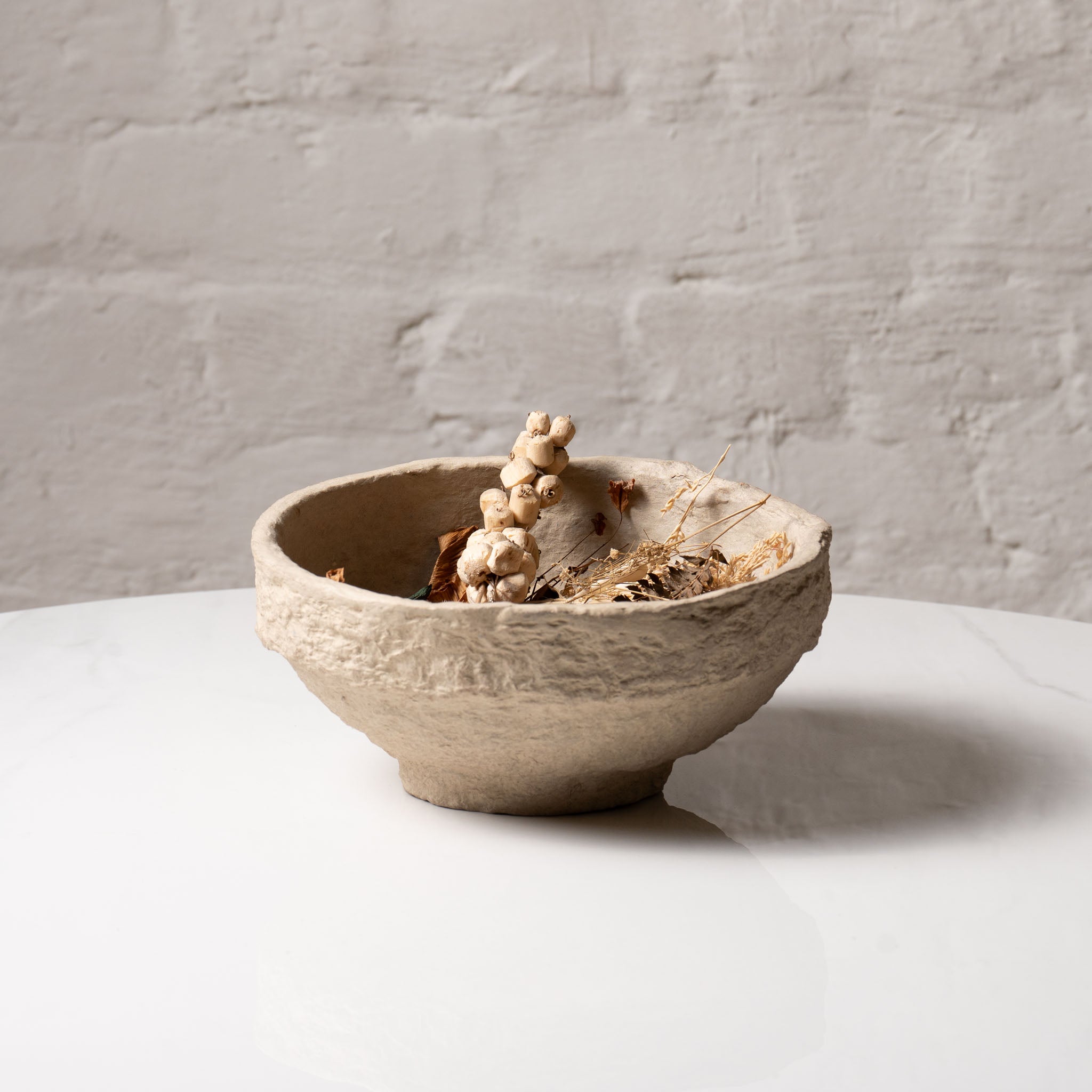 Handmade Papier-Mâché Potpourri & Decorative Bowl – Earth Tone | Aala India