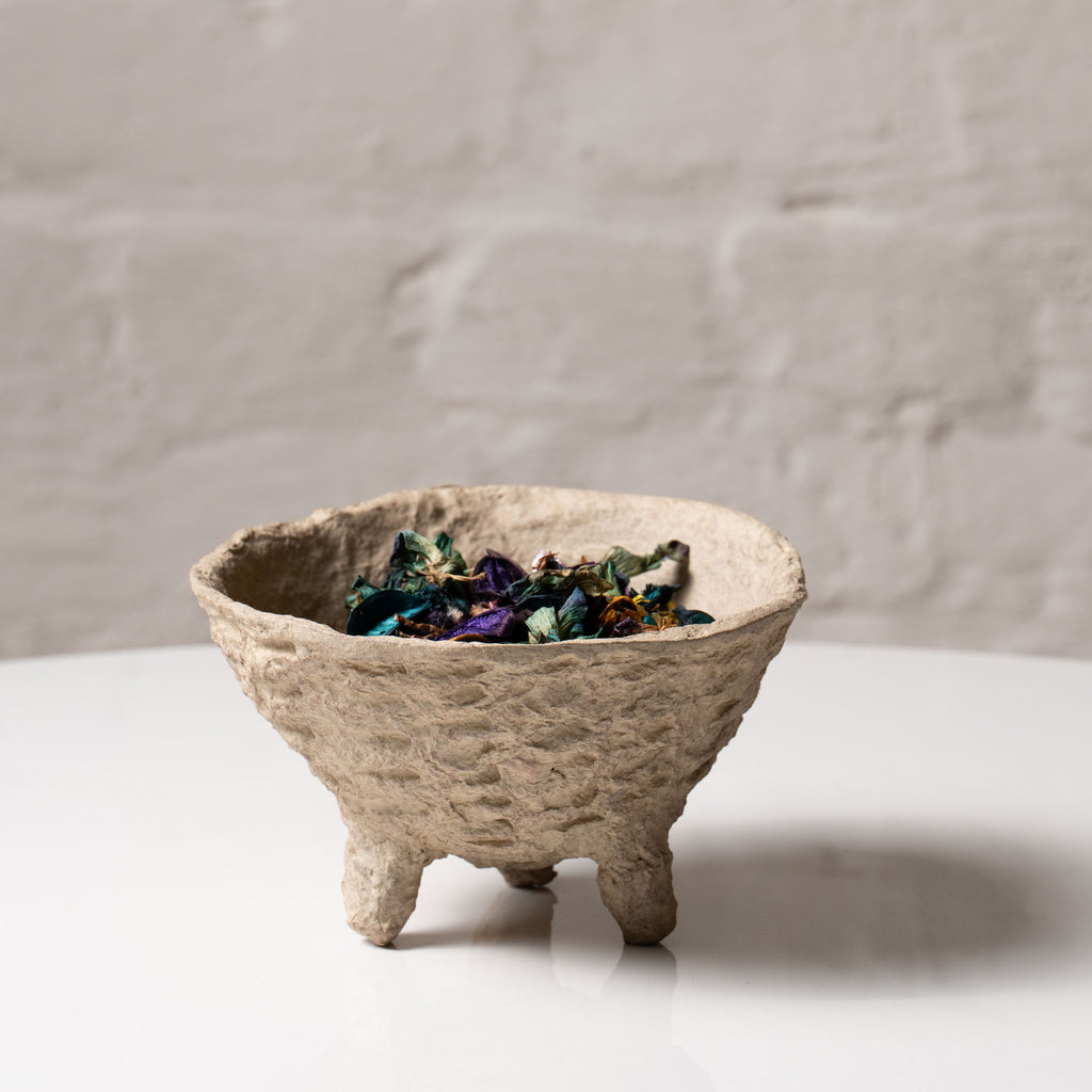 Handmade Papier-Mâché Potpourri & Decorative Bowl – Earth Tone | Aala India