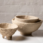 Handmade Papier-Mâché Potpourri & Decorative Bowl – Earth Tone | Aala India