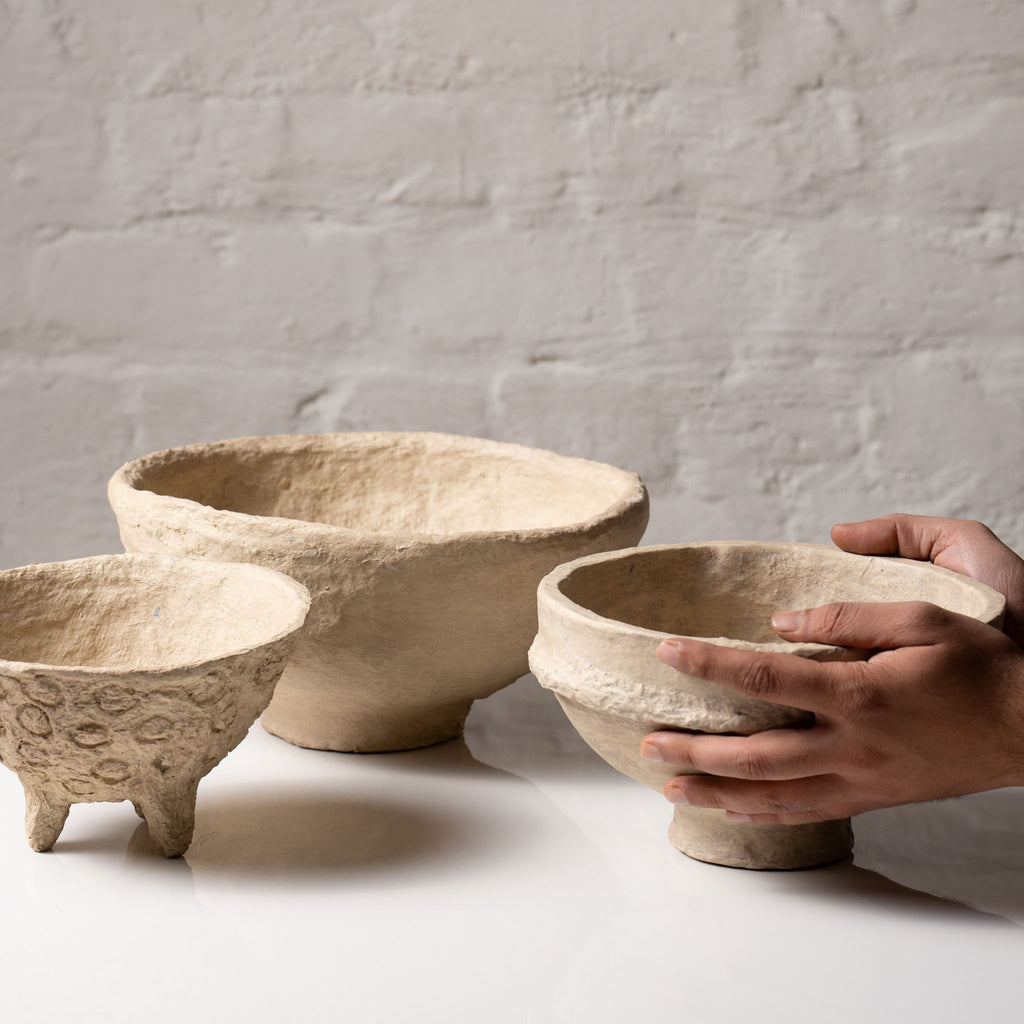 Handmade Papier-Mâché Potpourri & Decorative Bowl – Earth Tone | Aala India