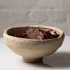 Artisan-crafted recycled paper bowl for modern home decor