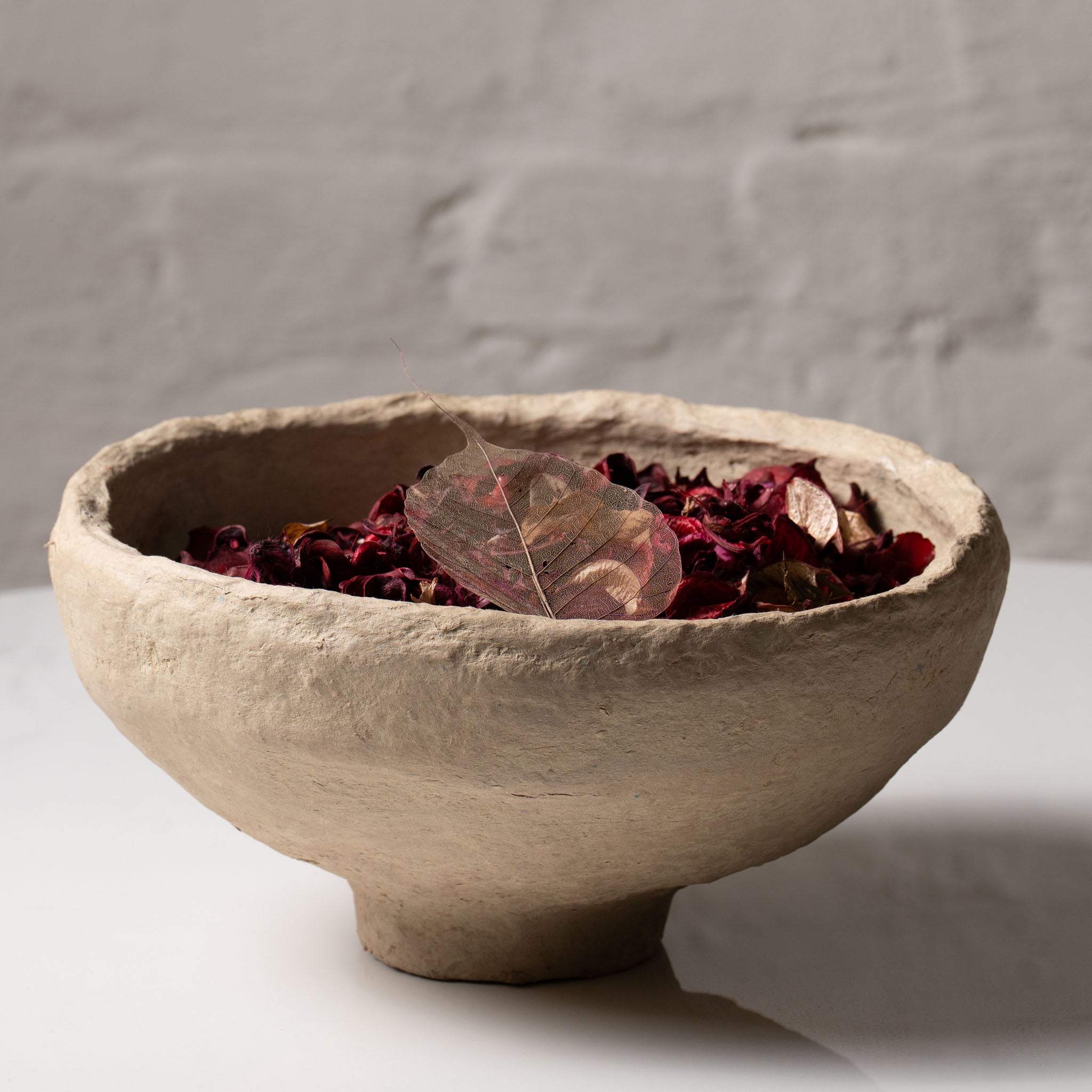 Artisan-crafted recycled paper bowl for modern home decor