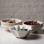 Soft white recycled paper decorative bowl