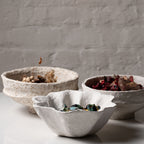 Artisan papier-mâché bowl for modern home decor