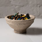 Handmade paper mâché decorative bowl with natural textured finish by AALA India