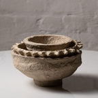 Handmade paper mâché decorative bowl with natural textured finish by AALA India