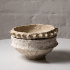Handmade Rustic Paper Mâché Decorative Bowl – Rustic, Mud & Beige