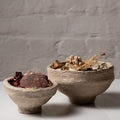 Handmade Paper Mâché Bowl Set (2) – Rustic Beige Decorative Bowls for Modern Homes | AALA India