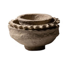 Handmade paper mâché decorative bowl with natural textured finish by AALA India