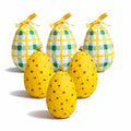Handcrafted Paper Mache Easter Egg Decorations Set – Hanging Spring Easter Ornaments for Tree, Table Centrepiece & Seasonal Home Décor